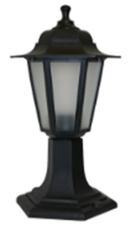 Светильник садово-парковый Nobile 60 06 01, 6ти-гранный на стойке,60 Вт 230V E27,IP44, белый