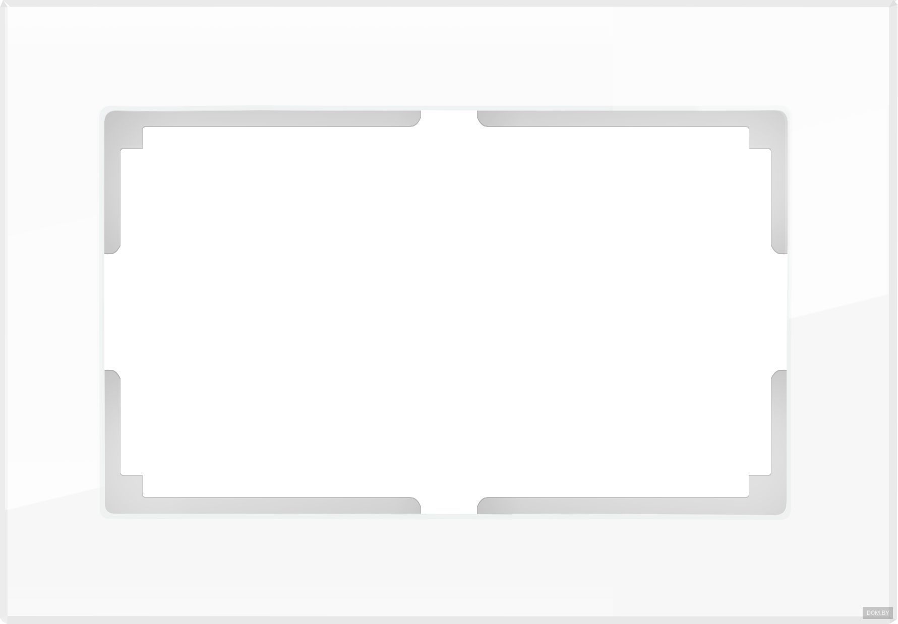 WERKEL FAVORIT Рамка для двойной розетки (белый, стекло)