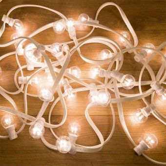 Гирлянда LED Galaxy Bulb String 10м, белый КАУЧУК, 30 ламп*6 LED БЕЛЫЕ, влагостойкая IP65