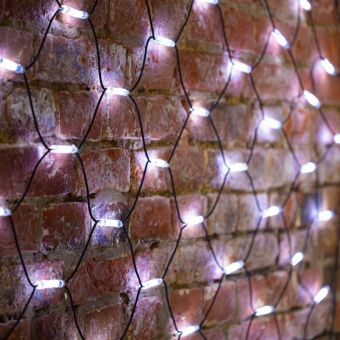 Гирлянда "Сеть" 2x4м, черный КАУЧУК, 560 LED Белые